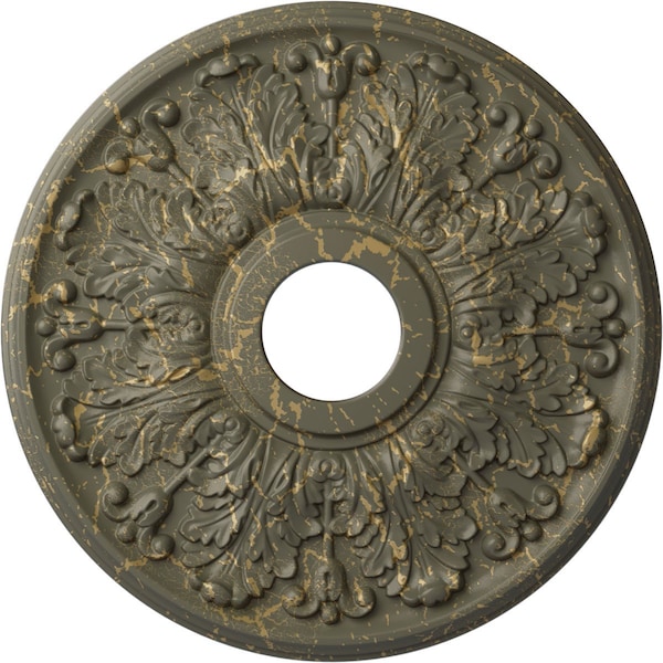 Ekena Millwork Apollo Medallion (Canopies up to 5 5/8"), 16 1/2"OD x 3 5/8"ID x 1 1/8"P, Witch Hazel Crackle CM16APWHC - main